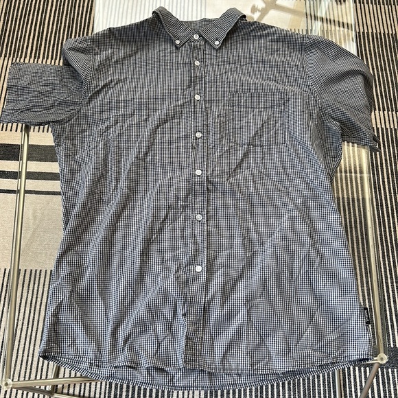 Brixton Blue/Grey Short Sleeve Single Pocket Button Up - Picture 6 of 6